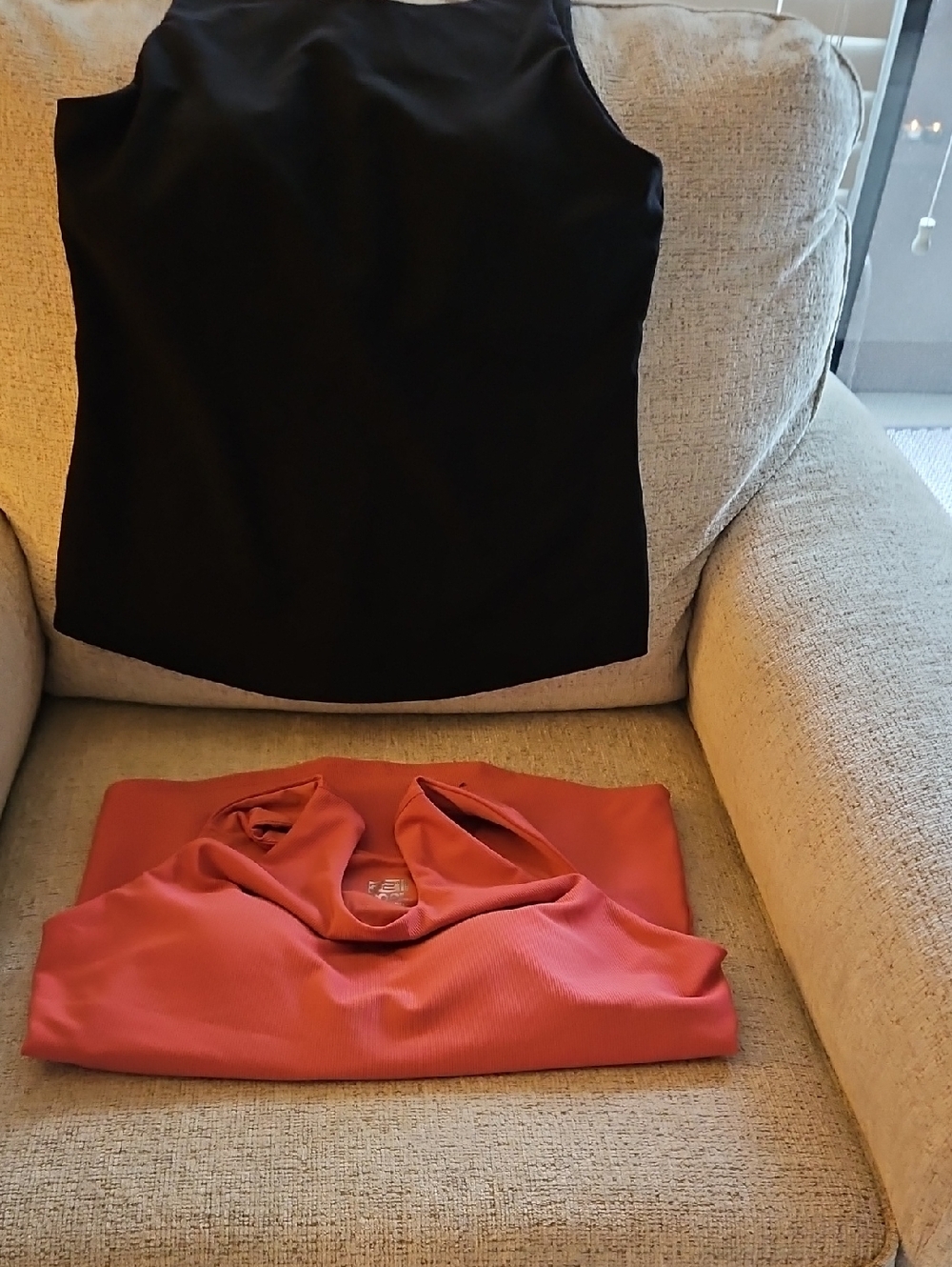 Black & Coral 32 Degree Tank Athletic Tops